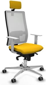 Sedia da ufficio Piqueras y Crespo, modello 4B086G2, colore giallo