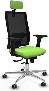 Sedia da ufficio con poggiatesta, modello Horna Traslack, marca Piqueras y Crespo, codice prodotto 2D086G2, colore pistacchio