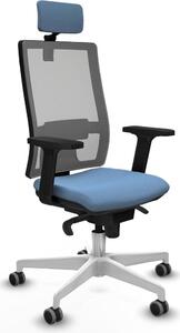Sedia da ufficio con poggiatesta, modello Horna Piqueras y Crespo 2D026G2, colore blu cielo