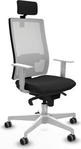 Sedia da ufficio con poggiatesta, modello Horna Piqueras y Crespo 4B026G2, colore nero