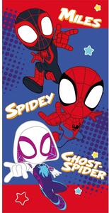 Asciugamano per bambini rosso/blu in cotone 70x140 cm Spidey – Jerry Fabrics