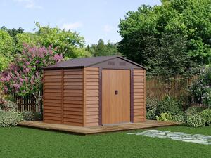 Casetta da giardino in metallo zincato effetto legno 6,62 m² - ARSEGO