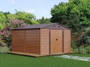 Casetta da giardino in metallo zincato effetto legno 11,75 m² - ARSEGO