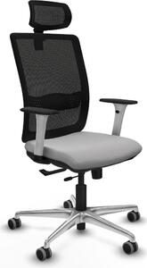 Sedia da ufficio Piqueras y Crespo, modello 1B086G2, colore grigio chiaro