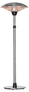Outsunny Fungo Riscaldante da Esterno con 3 Temperature e Altezza Regolabile in Acciaio e Alluminio, Argento|Aosom