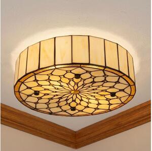 Brilagi - Plafoniera Tiffany in vetro colorato AVORIO 3xE27/60W/230V diam. 40 cm