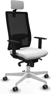 Sedia da ufficio Piqueras y Crespo, modello 1D026G2, colore bianco