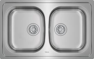 Lavello TEKA UNIVERSE 790 x 500 mm in acciaio inox satinato 115040007