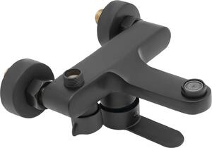 Rubinetto lavabo bagno - Montaggio a parete Miscelatore monocomando a 2 fori - Ottone - NPT 1,27 cm - 0,5–0,7 MPa - Nero