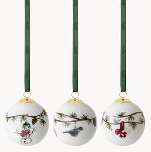 Set di 3 palline albero di Natale in porcellana Hammershøi