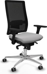 Sedia da ufficio Piqueras y Crespo, modello 3D086G0, colore grigio chiaro