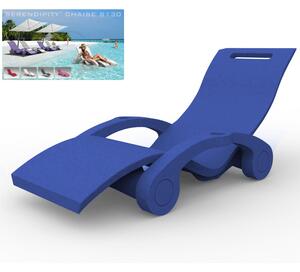 Lettino chaise longue Galleggiante, per Piscine, SPA, Arkema Design Serendipity Dimensioni 180x60xh 70 cm -24 kg blu