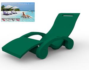 Lettino chaise longue Galleggiante, per Piscine, SPA, Arkema Design Serendipity Dimensioni 180x60xh 70 cm -24 kg Verde