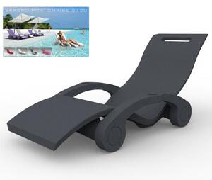 Lettino chaise longue Galleggiante, per Piscine, SPA, Arkema Design Serendipity Dimensioni 180x60xh 70 cm -24 kg Antracite