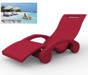 Lettino chaise longue Galleggiante, per Piscine, SPA, Arkema Design Serendipity Dimensioni 180x60xh 70 cm -24 kg rosso