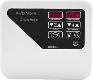 Termostato digitale per stufa sauna - Pannello di controllo esterno a parete - Display LCD - Timer - 3-9 kW - 40-105 °C - 2 modalità - Beige