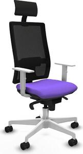 Sedia da ufficio con poggiatesta, modello 4B026N1, colore lilla, marca Piqueras y Crespo