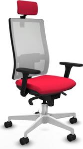 Sedia da ufficio Piqueras y Crespo modello 3D026N2, colore rosso