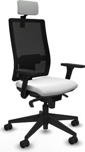 Sedia da ufficio Piqueras y Crespo, modello 3D066N2, colore bianco