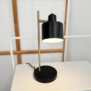 Dyberg Larsen Lampada da tavolo Ocean, nero/ottone, 43 cm Ocean, Nero, Soggiorno / Sala da pranzo, Metallo, Scandinavo, Lampada da tavolo