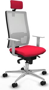 Sedia da ufficio Piqueras y Crespo, modello 4B086N2, colore rosso