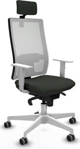 Sedia da ufficio con poggiatesta, modello Horna Piqueras y Crespo 4B026G2, colore nero