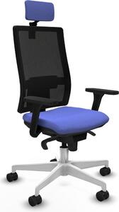Sedia da ufficio Piqueras y Crespo, modello 3D026N2, colore azzurro chiaro