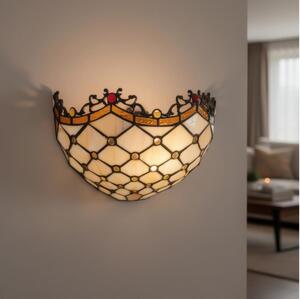 Brilagi - Applique Tiffany in vetro avorio 1xE14/40W/230V