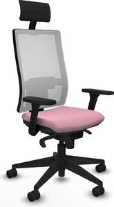 Sedia da ufficio Horna Piqueras y Crespo, modello 3D066N1, colore rosa