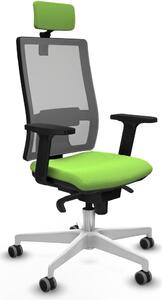 Sedia da ufficio con poggiatesta, modello Horna Piqueras y Crespo 2D026G2, colore pistacchio