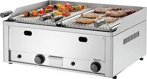 Barbecue da tavolo a gas in pietra lavica Bartscher da 4.000 watt in acciaio inox