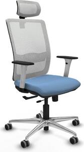 Sedia da ufficio Piqueras y Crespo, modello 1B086G2, colore blu cielo