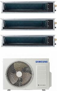 Samsung Climatizzatore Canalizzato Trial Split 9000+9000+9000 btu Condizionatore con Pompa di Calore Classe A++/A+ (Unit Interna + Unit Esterna) 