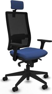 Sedia da ufficio Piqueras y Crespo, modello 3D066N2, colore blu navy