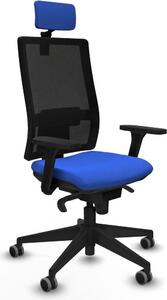 Sedia da ufficio Piqueras y Crespo, modello 3D066G2, colore blu