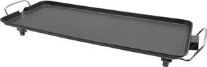 Griglia elettrica portatile per esterni - Griglia elettrica - 1500 W - Superficie di cottura 68×28 cm - Temperatura 0–250 °C - Lega di alluminio - Cavo 1 m - Nero