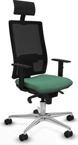 Sedia da ufficio Piqueras y Crespo, modello 1D086N1, colore verde smeraldo