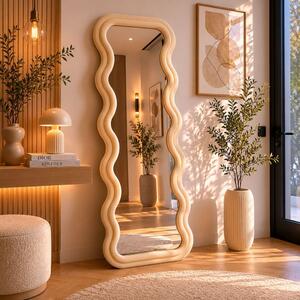 Specchio da Parete Moderno in Velluto Waves