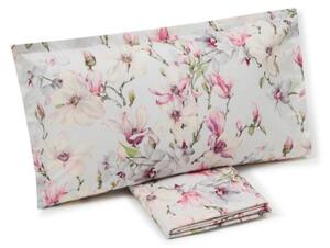 Copripiumino Con Federe In Percalle Elegant Flowers Matrimoniale - 255X255 + 2 Federe50X80 Emporium Floreale Grigio Caleffi