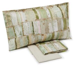 Completo Lenzuola In Percalle Mood Matrimoniale - 250X290 175X205 + 2 Federe 50X80 Emporium Moderno Sabbia Caleffi