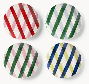 Set di 4 piatti da colazione dipinti a mano con design natalizio Bliss