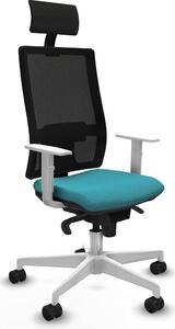 Sedia da ufficio Piqueras y Crespo, modello 4B026N1, colore turchese
