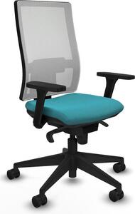 Sedia da ufficio Piqueras y Crespo modello 3D066N0, colore turchese