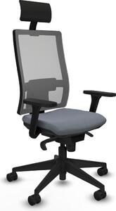 Sedia da ufficio Horna Piqueras y Crespo, modello 3D066N1, colore grigio