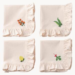 Tovaglioli ricamati Lovisa, set da 4
