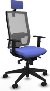 Sedia da ufficio con poggiatesta, modello Horna Piqueras y Crespo 1D066N2, colore azzurro chiaro