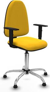 Sedia da ufficio Piqueras y Crespo modello B1D05RT, colore giallo