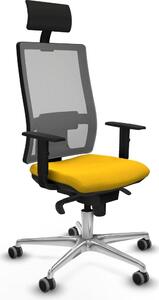 Sedia da ufficio Horna Piqueras y Crespo, modello 1D086G1, colore giallo