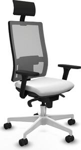 Sedia da ufficio Horna Piqueras y Crespo, modello 3D026N1, colore bianco