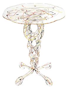 Tavolinetto da The /Caff�, comodino da camera h 60 cm in Plexiglass Richiami moreschi . Linea ARABESCO , �50x h 60 cm - Colore multicolor